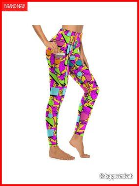 Tie Dye High Waisted Yoga Leggings with Pockets - 4-Way Stretch